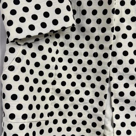 Chico's Black and White Polka Dot Button Down Shirt - Picture 4 of 7